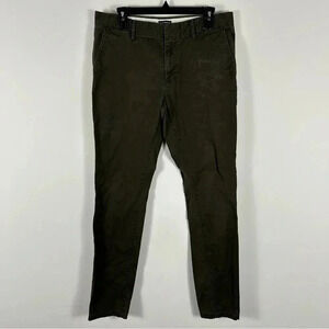 Frank and Oak Mackey Skinny Chino Pants | Olive Green 34x32